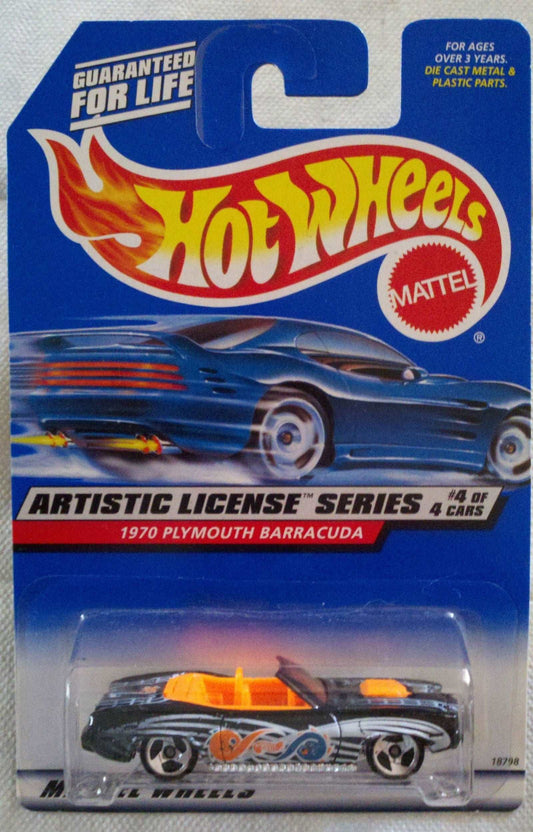 Hot wheels-Hot Wheels 1998 Collector No. 732 - Artistic License Series - 1970 Plymouth Barracuda - 4 of 4 - Indian Diecast Hub