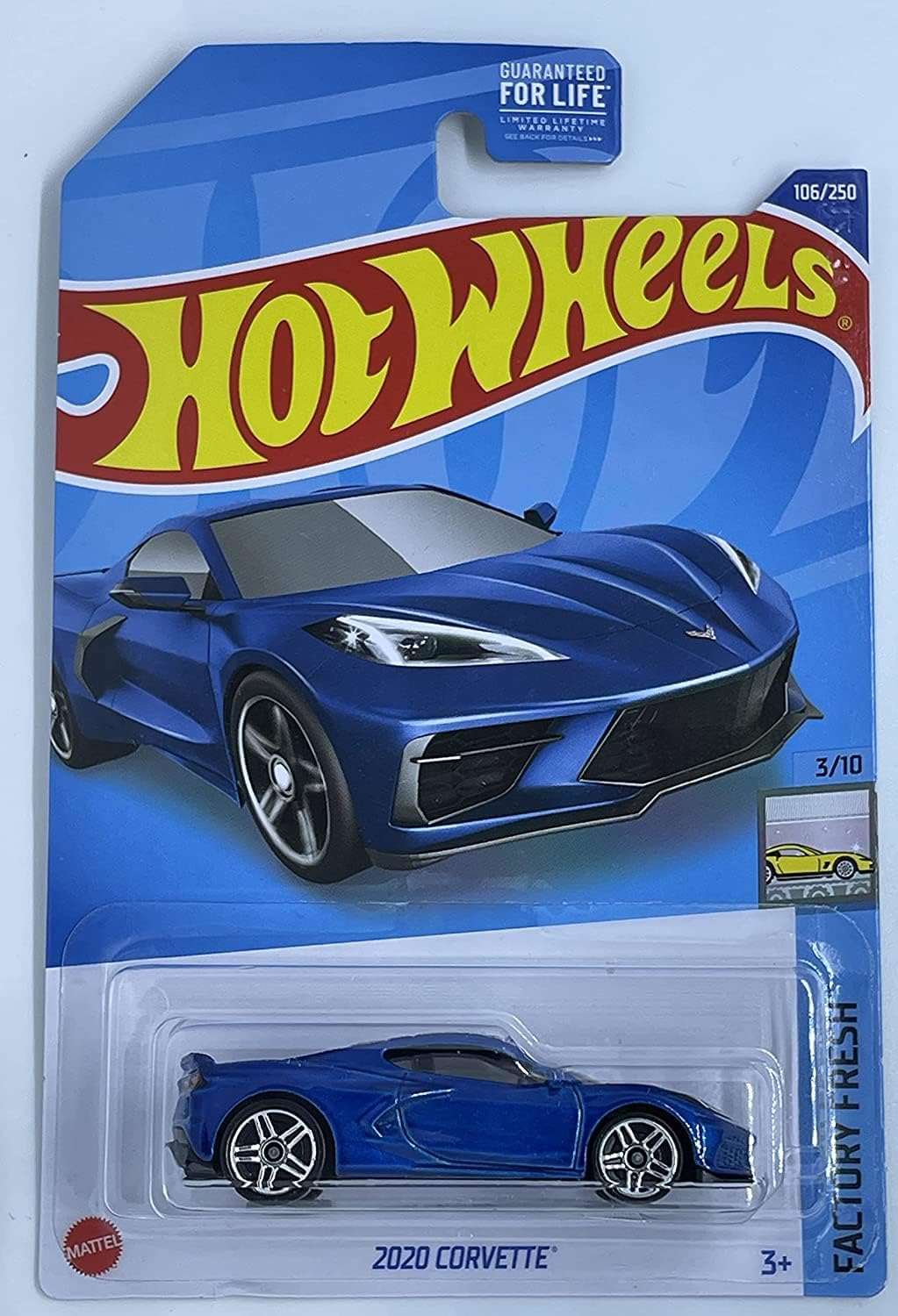 Hot wheels-Hot Wheels 2022 - 2020 Corvette - Factory Fresh 3/10 - Blue - Indian Diecast Hub