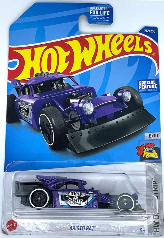 Hot wheels-Hot Wheels 2022 - Aristo Rat - HW Drag Strip 6/10 [Purple] 212/250 - Indian Diecast Hub