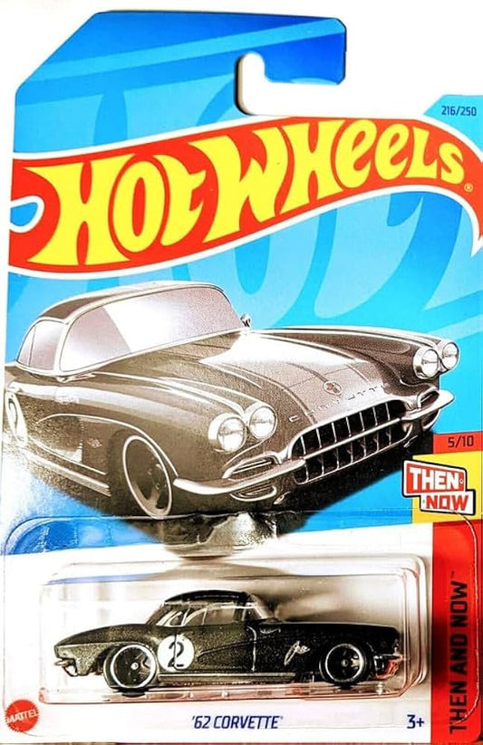 Hot wheels-Hot Wheels 62 Corvette Then and Now Ages 3 and Up (Grey) - Indian Diecast Hub