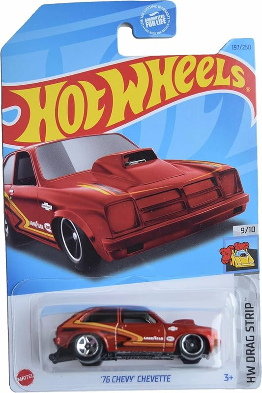 Hot wheels-Hot Wheels '76 Chevy Chevette, HW Drag Strip 9/10 [red] 197/250 - Indian Diecast Hub