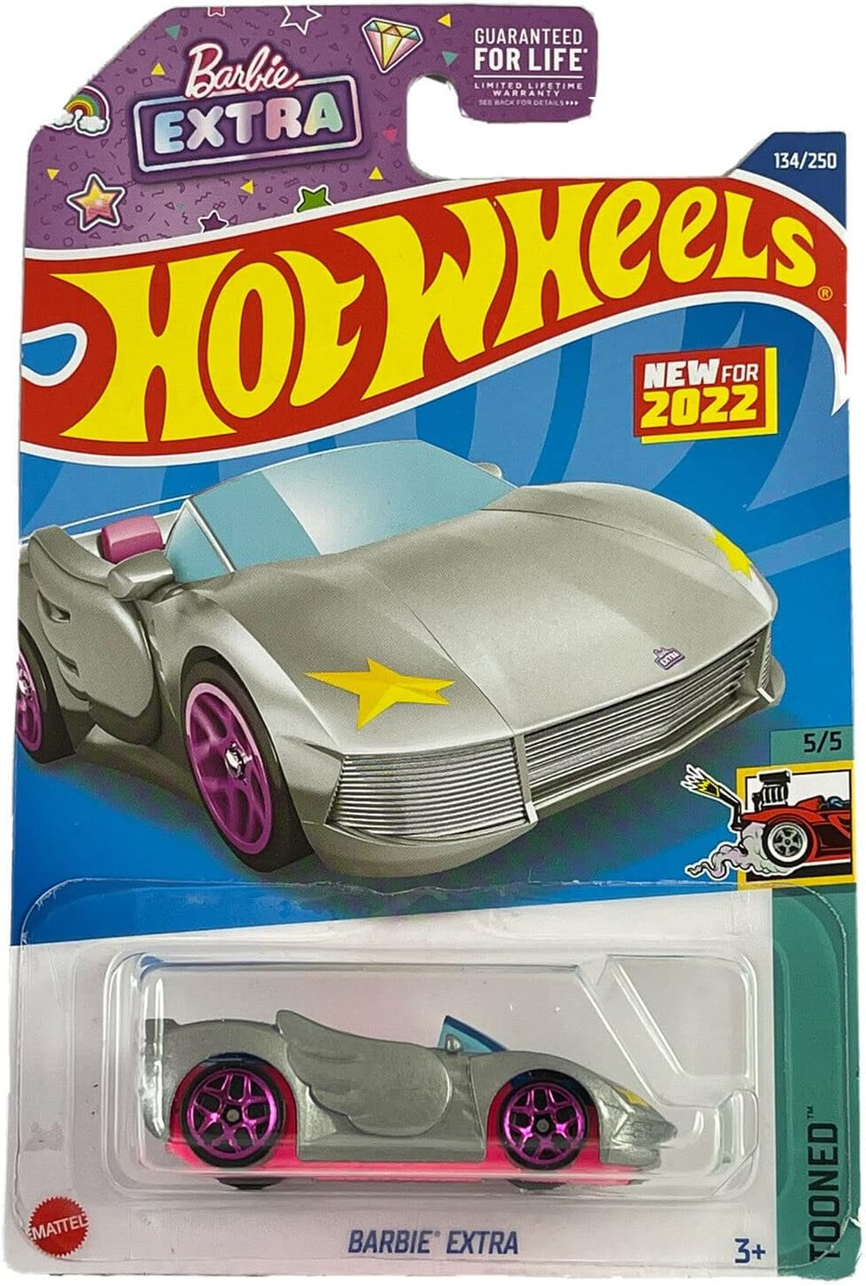 Hot wheels-Hot Wheels Barbies Extra, Tooned 5/5 [Silver] 134/250 - Indian Diecast Hub