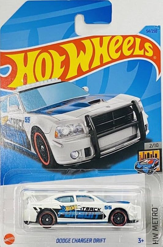 Hot wheels-Hot Wheels Dodge Charger Drift HW Moto Ages 3 and Up (White) - Indian Diecast Hub