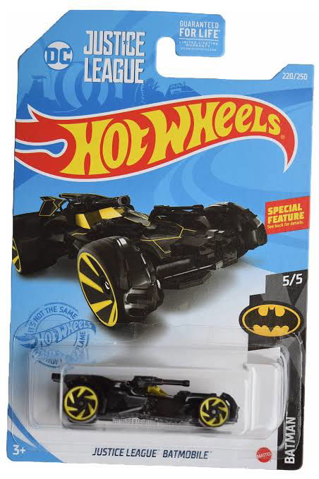 Hot wheels-Hot Wheels Justice League Batmobile, [Treasure Hunt] 220/250 Batman 5/5 - Indian Diecast Hub