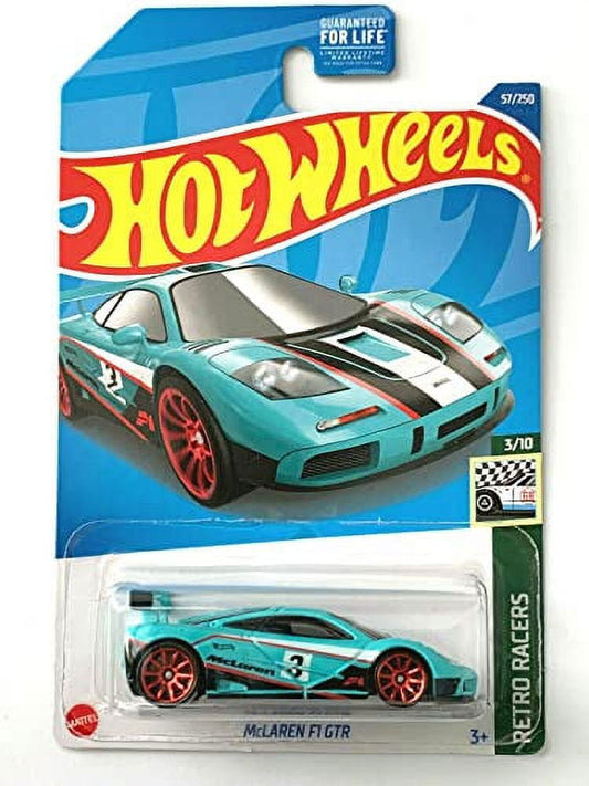 Hot wheels-Hot Wheels McLaren F1 GTR Turquoise 2022 Retro Racers - Indian Diecast Hub