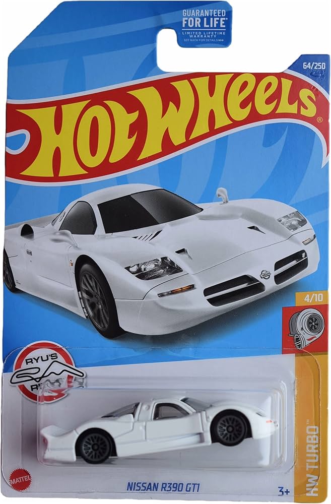 Hot wheels-Hot Wheels Nissan R390 GTI, Turbo 4/10 [White] - Nissan R390 GT1 - Indian Diecast Hub