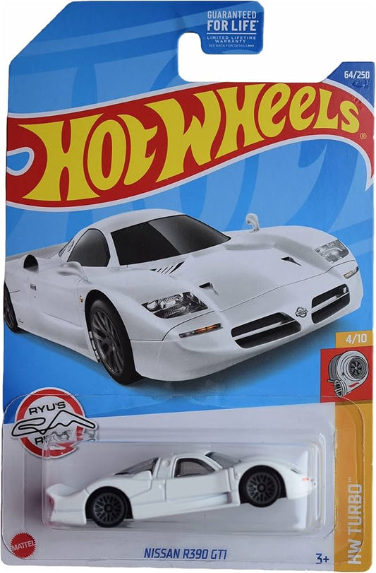 Hot wheels-Hot Wheels Nissan R390 GTI, Turbo 4/10 [White] - Nissan R390 GT1 - Indian Diecast Hub