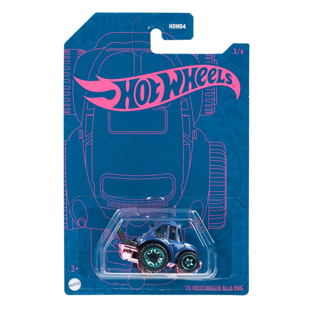 Hot wheels-Hot Wheels Pearl and Chrome 2022 Vehicle 70 Volkswagen Baja Bug - Indian Diecast Hub