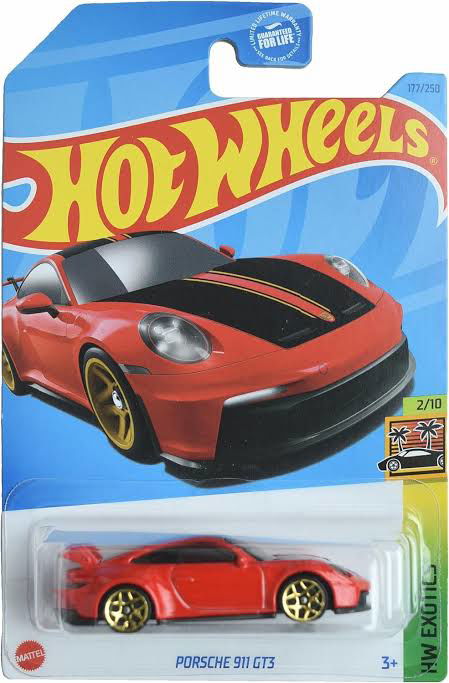 Hot wheels-Hot Wheels Porsche 911 GT3 HW Exotics [red] - Indian Diecast Hub