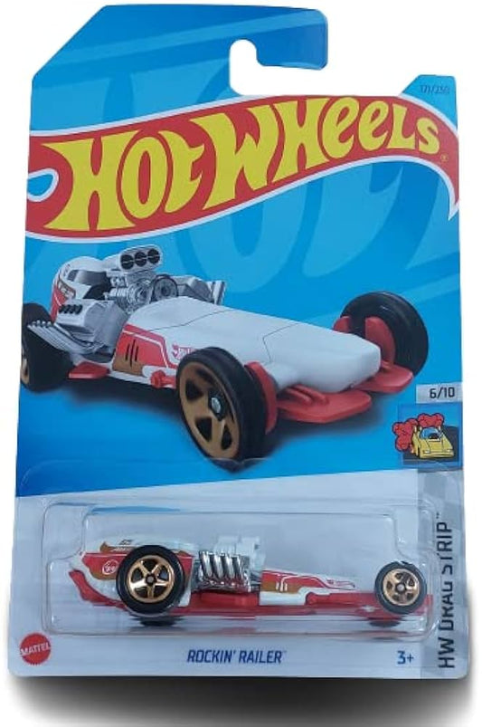 Hot wheels-Hot Wheels Rockin Railer White H 2023 - Indian Diecast Hub