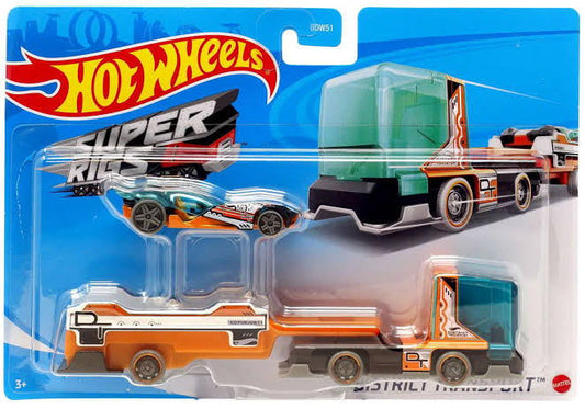 Hot wheels-Hot Wheels Super Rigs District Transport Diecast Car - Indian Diecast Hub
