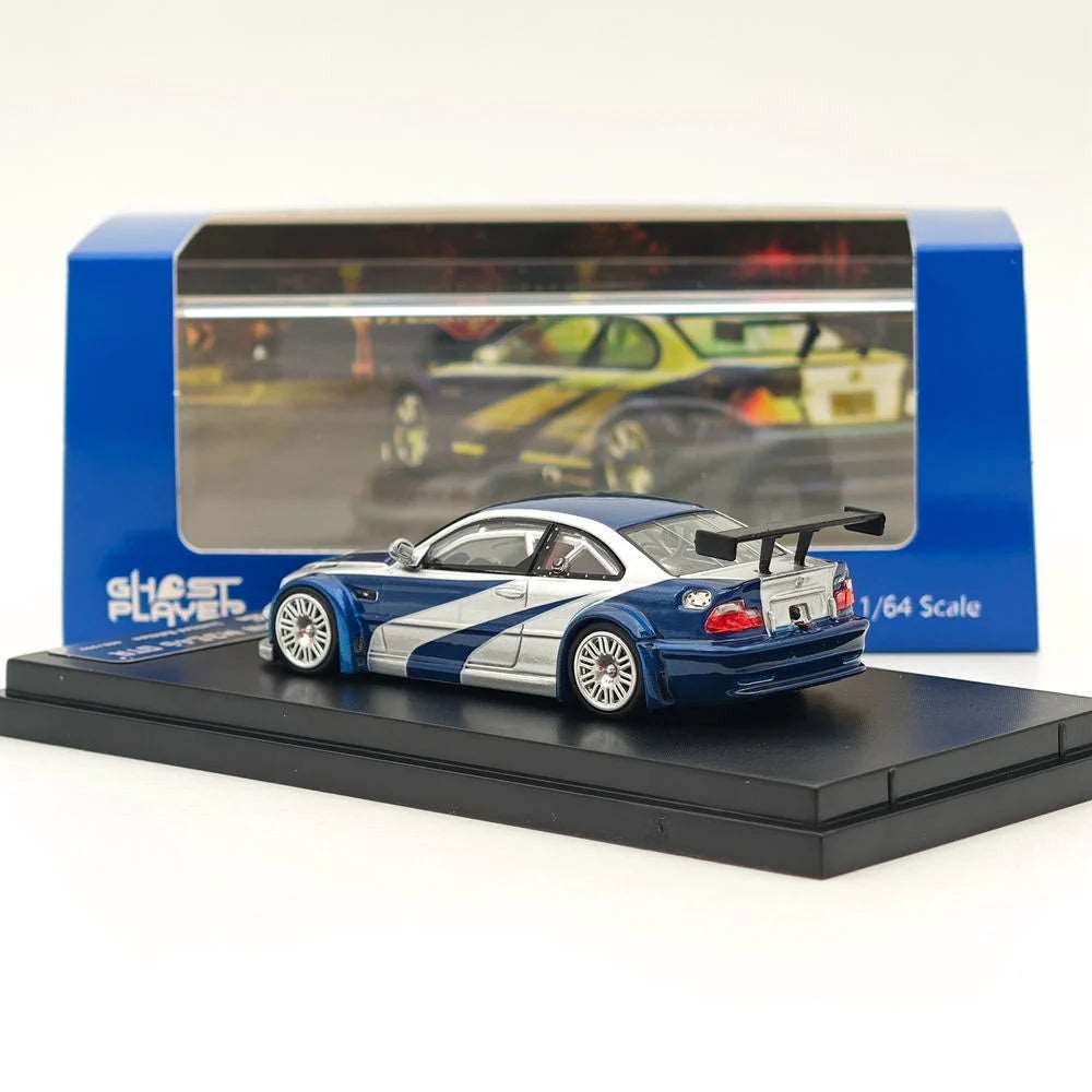 Hot wheels-IMPORTED Hotwheels 1/64 Ghost Player BMW M3 E46 GTR by DCM Model Car Limited Collection - Indian Diecast Hub