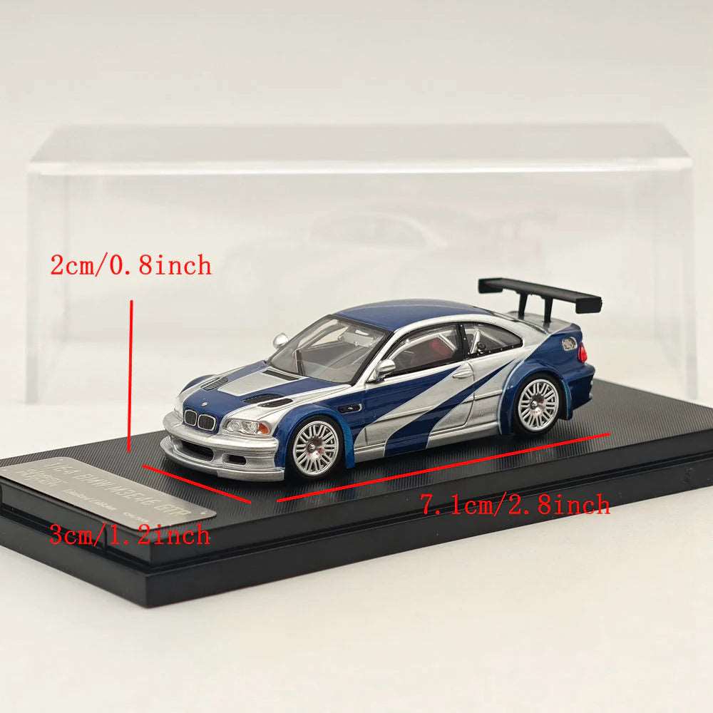 Hot wheels-IMPORTED Hotwheels 1/64 Ghost Player BMW M3 E46 GTR by DCM Model Car Limited Collection - Indian Diecast Hub