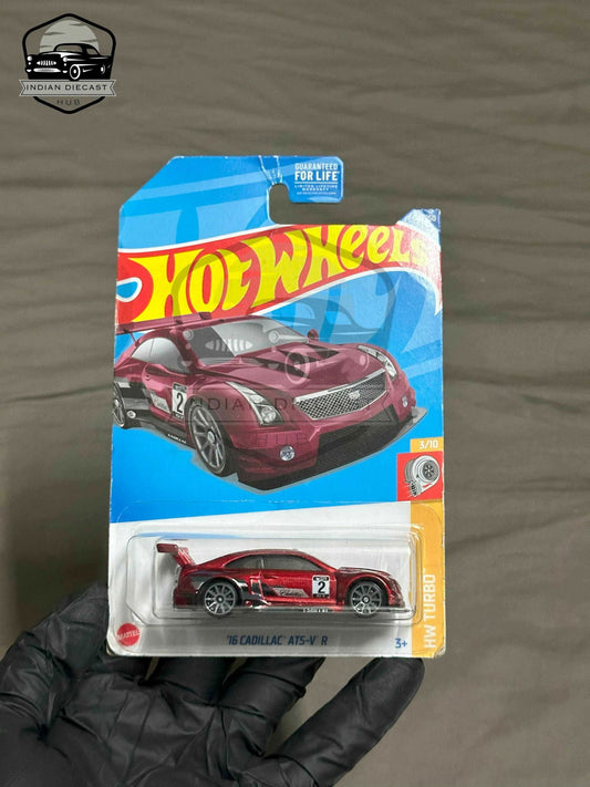 Hot wheels-IMPORTED Hotwheels 16 CADILLAC ATS V R - Indian Diecast Hub
