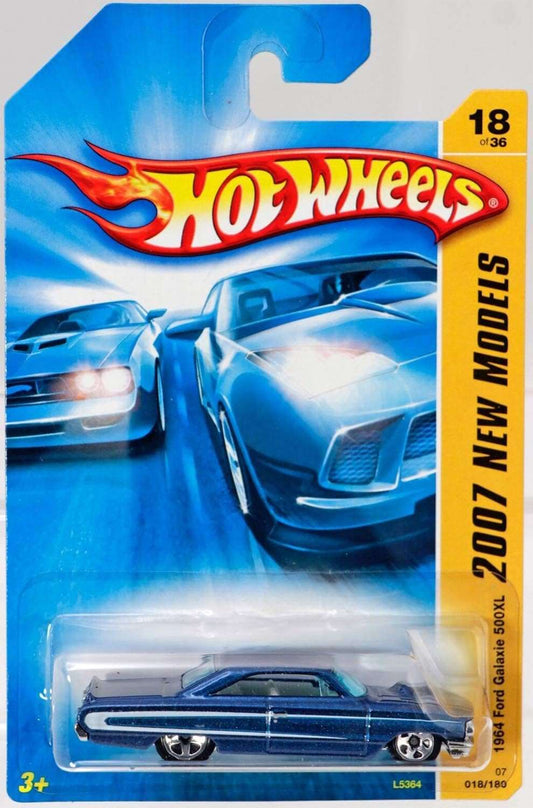 Hot wheels-IMPORTED Hotwheels 1964 FORD GALAXIE 500XL 018_180 L5364 BLUE - Indian Diecast Hub