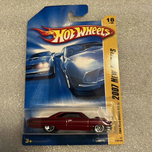 Hot wheels-IMPORTED Hotwheels 1965 FORD GALAXIE 500XL 018_180 L5364 RED - Indian Diecast Hub