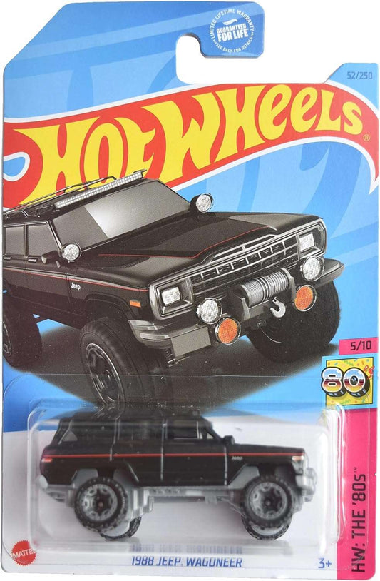 Hot wheels-IMPORTED Hotwheels 1989 JEEP WAGONEER HW THE 80S BLACK - Indian Diecast Hub