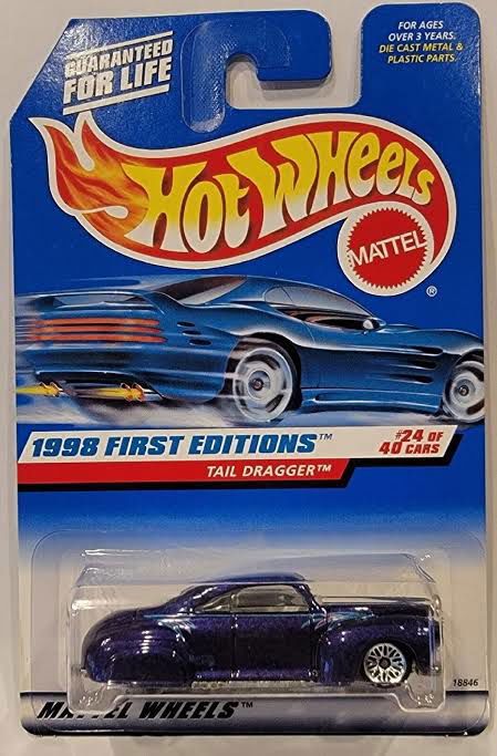 Hot wheels-IMPORTED Hotwheels 1998 659 First Editions Tail Dragger 24 of 40 18846 DG2 - Indian Diecast Hub
