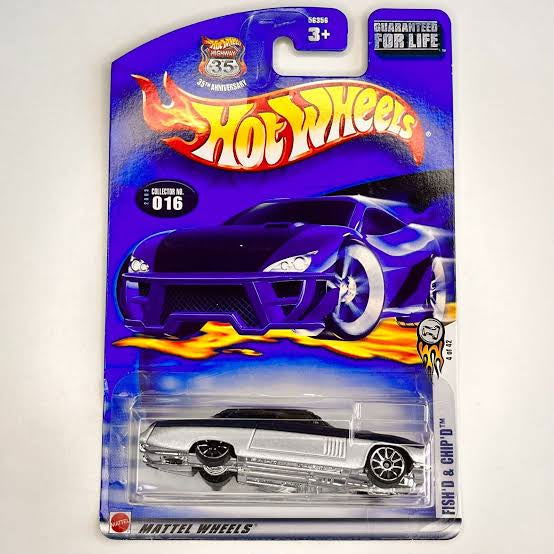 Hot wheels-IMPORTED Hotwheels 2002 Fish D & Chip D No.56356 16 10SP Blue and Grey - Indian Diecast Hub