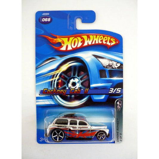 Hot wheels-IMPORTED Hotwheels 2006 Cockney Cab ll 070 CHROME BURNERZ Series 3/5 - Indian Diecast Hub