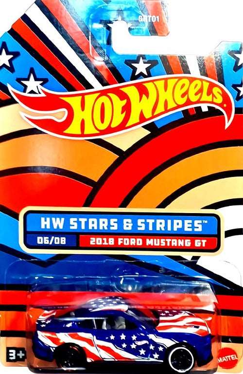 Hot wheels-IMPORTED Hotwheels 2018 Ford Mustang GT Stars & Stripes Edition Indian Hub - Indian Diecast Hub