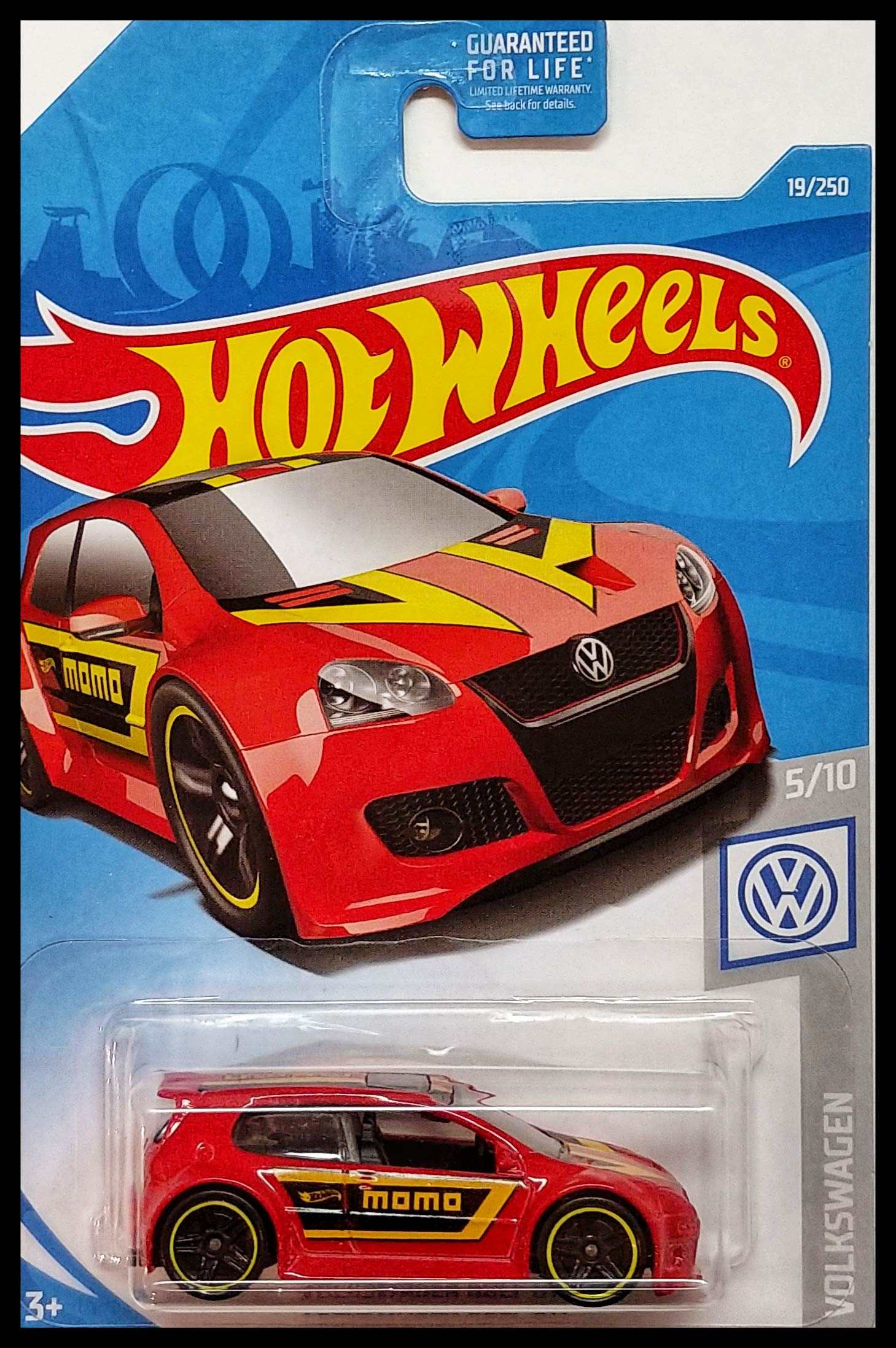 Hot wheels-IMPORTED Hotwheels 2018 VW Golf GTI Momo Volkswagen Series Series Red and Black - Indian Diecast Hub