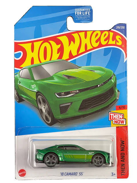 Hot wheels-IMPORTED Hotwheels 2022 HW Then And Now
Green 18 Chevrolet Camaro SS - Indian Diecast Hub