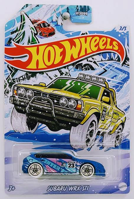 Hot wheels-IMPORTED Hotwheels 2023 Holiday Rods / Winter Series 3/5 Subaru WRX STI Satin Blue / 23 Walmart Exclusive - Indian Diecast Hub