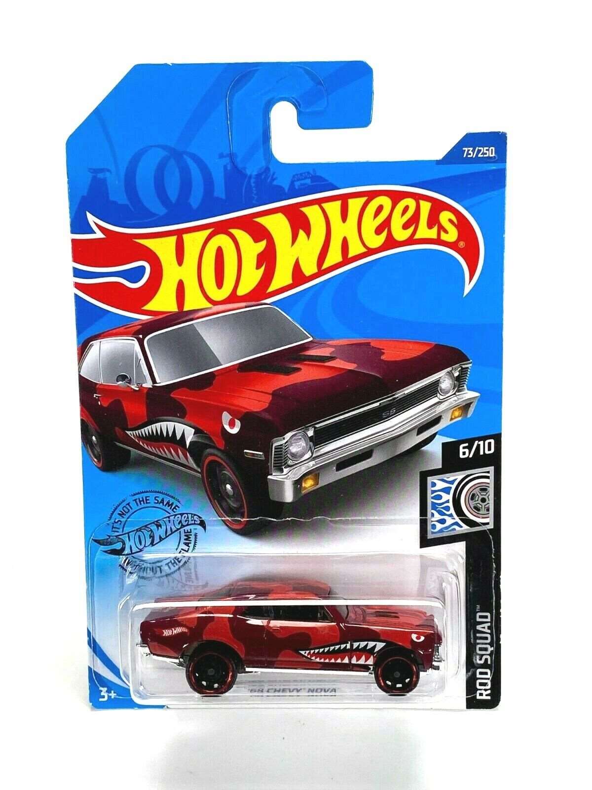 Hot wheels-IMPORTED Hotwheels 68 CHEVY NOVA RED NAVY - Indian Diecast Hub