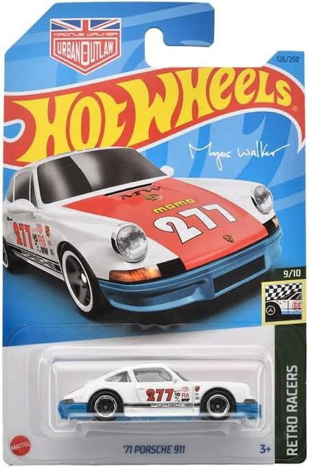 Hot wheels-IMPORTED Hotwheels 71 Porsche 911 (White) 2023 Retro Racers - Indian Diecast Hub