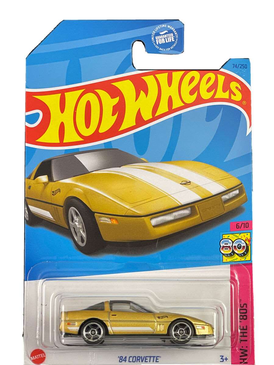 Hot wheels-IMPORTED Hotwheels 84 CORVETTE GOLD - Indian Diecast Hub