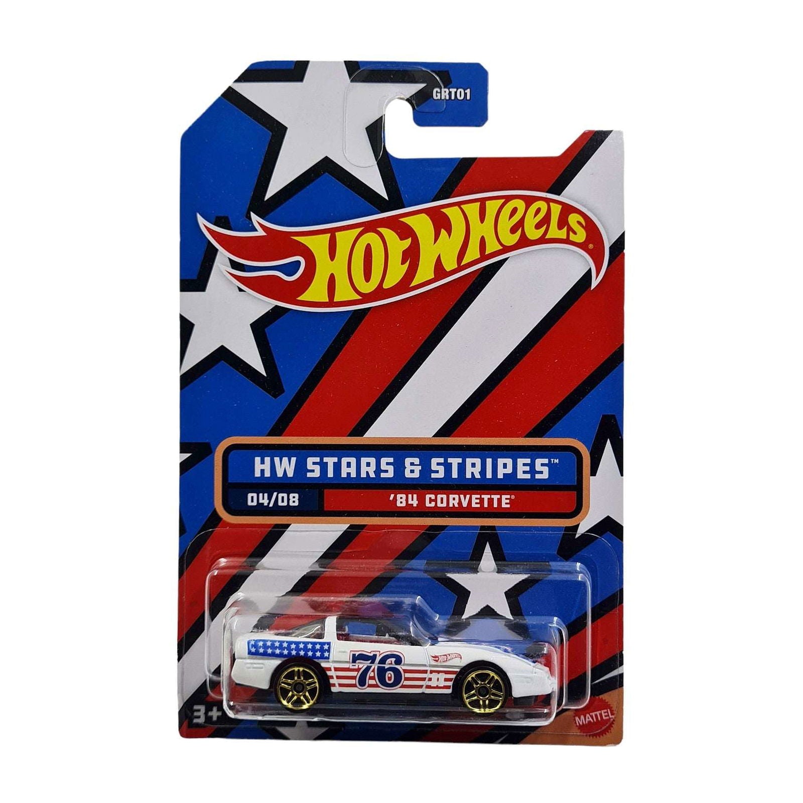 Hot wheels-IMPORTED Hotwheels 84 Corvette HW Star & Stripes Indian Hub - Indian Diecast Hub
