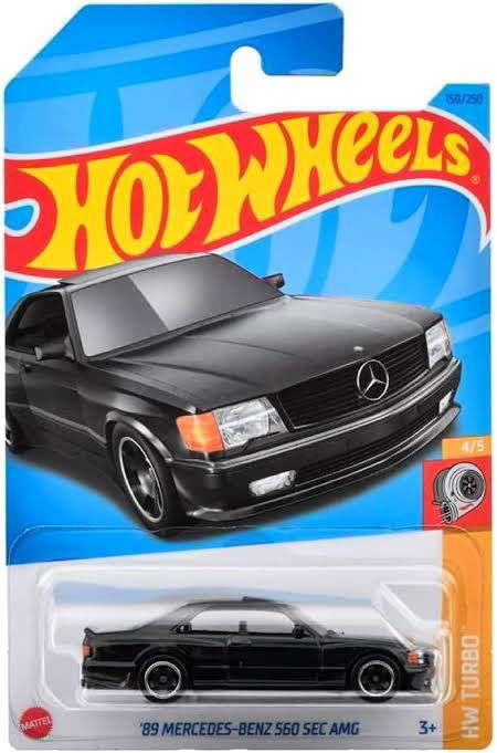 Hot wheels-IMPORTED Hotwheels 89 MERCEDES BENZ 560 SEC AMG Black - Indian Diecast Hub