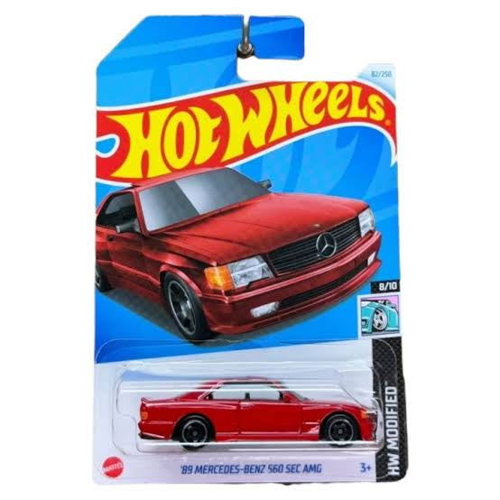 Hot wheels-IMPORTED Hotwheels 89 MERCEDES BENZ 560 SEC AMG Red - Indian Diecast Hub