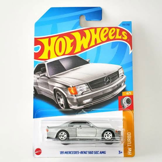Hot wheels-IMPORTED Hotwheels 89 Mercedes Benz 560 SEC AMG Silver HW Turbo 2023 - Indian Diecast Hub