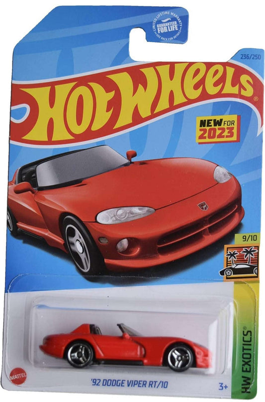 Hot wheels-IMPORTED Hotwheels 92 Dodge Viper RT/10 HW Exotics 9/10 red - Indian Diecast Hub