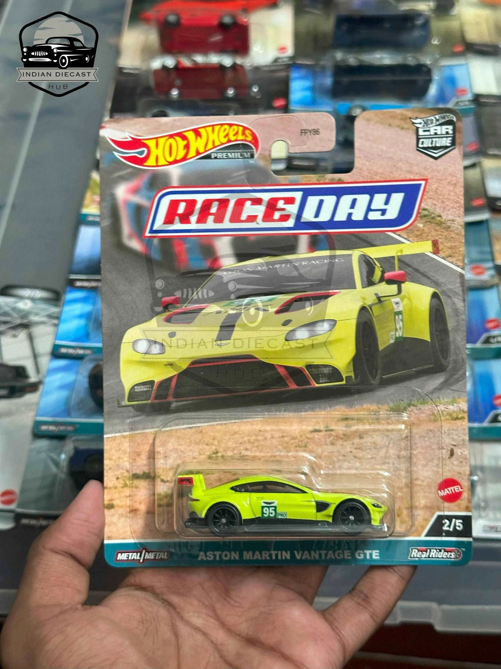 Hot wheels-IMPORTED Hotwheels ASTON MARTIN VANTAGE GTE RACEDAY - Indian Diecast Hub
