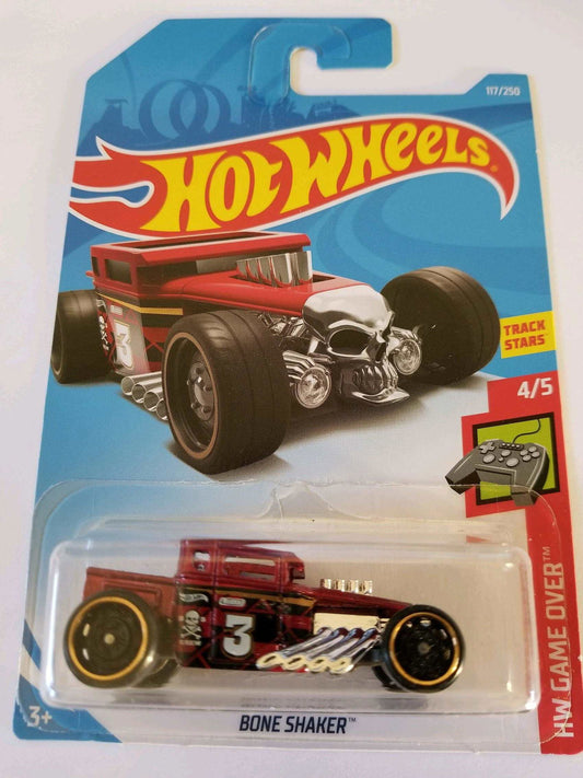 Hot wheels-IMPORTED Hotwheels BONE SHAKER RED - Indian Diecast Hub