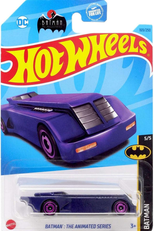 Hot wheels-IMPORTED Hotwheels Batman Batmobile (The Animated Series Batmobile 5/5 Purple 169/250) - Indian Diecast Hub
