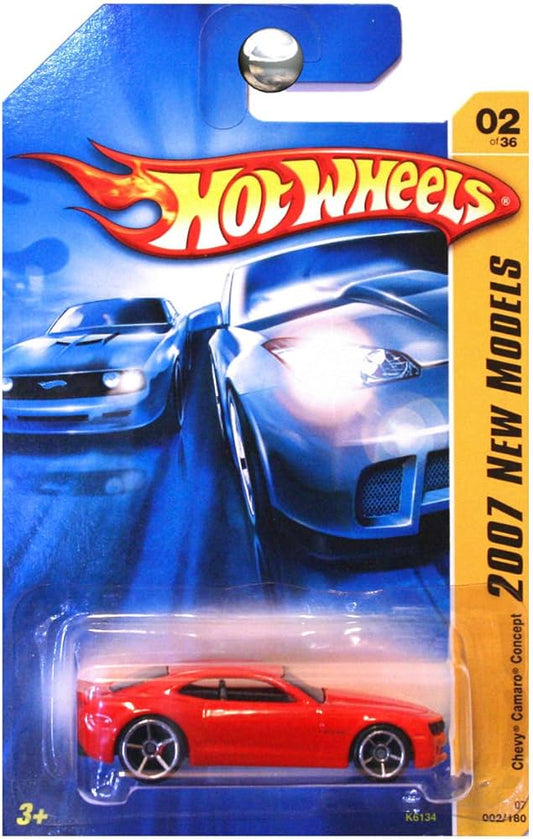 Hot wheels-IMPORTED Hotwheels CHEVY CAMARO CONCEPT 2007 NEW MODEL K6134 RED - Indian Diecast Hub