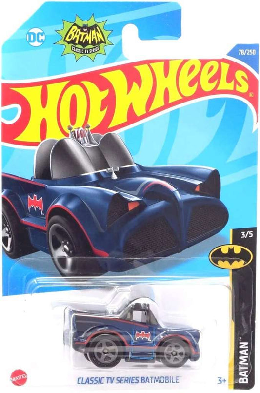 Hot wheels-IMPORTED Hotwheels CLASSIC TV SERIES BATMOBILE BLUE - Indian Diecast Hub