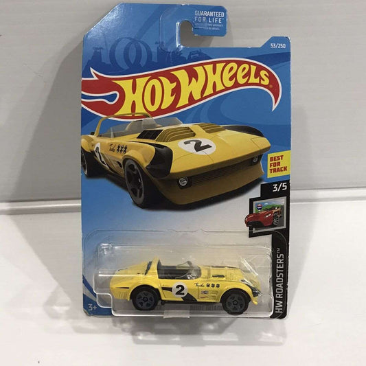 Hot wheels-IMPORTED Hotwheels CORVETTE GRAND SPORT ROADSTER YELLOW - Indian Diecast Hub