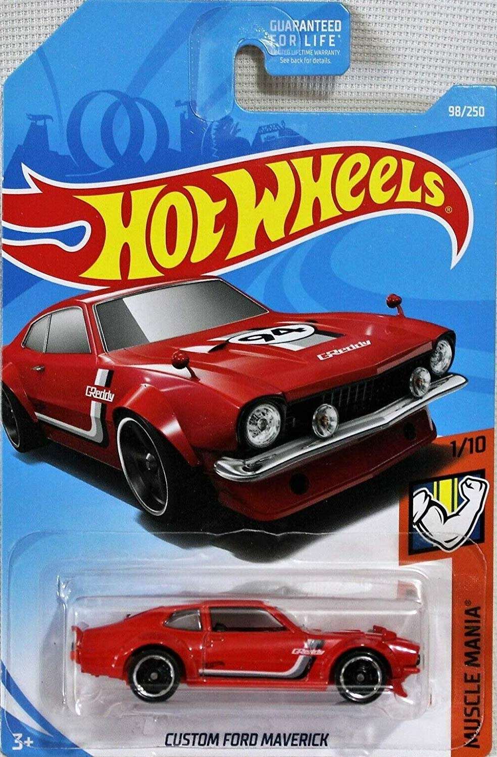 Hot wheels-IMPORTED Hotwheels CUSTOM FORD MAVERICK RED - Indian Diecast Hub