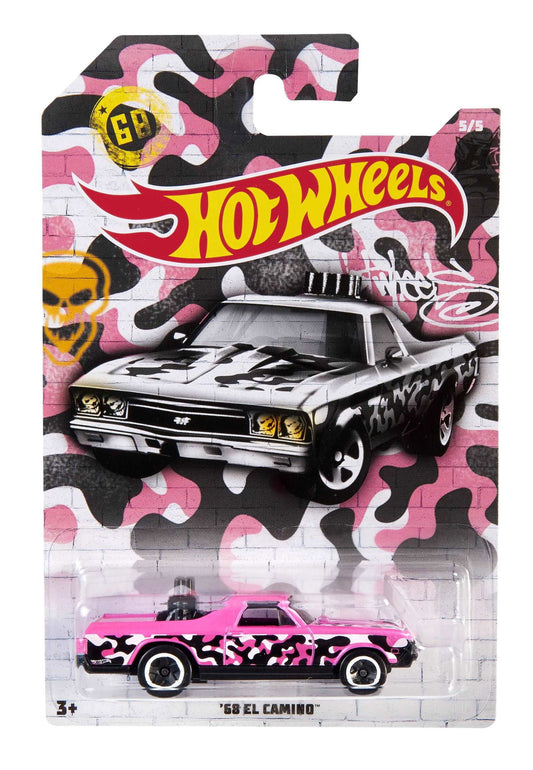Hot wheels-IMPORTED Hotwheels Camouflage 68 El Camino (Pink) 5_5 Indian Hub - Indian Diecast Hub