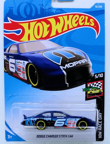Hot wheels-IMPORTED Hotwheels DODGE CHARGER STOCK CAR - Indian Diecast Hub