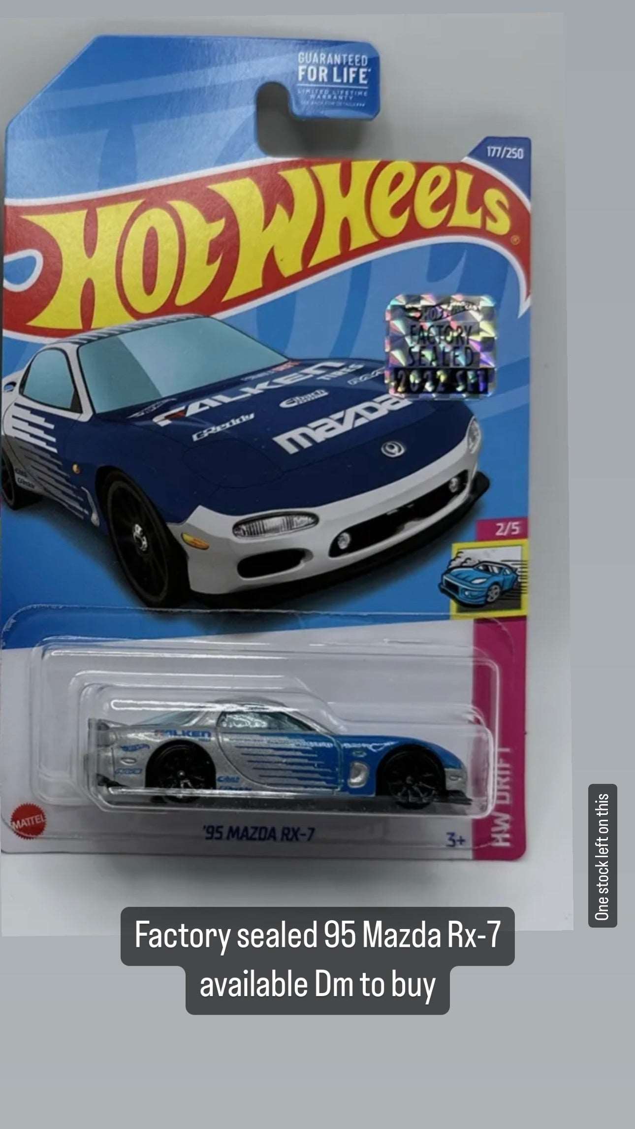 Hot wheels-IMPORTED Hotwheels Factory sealed 95 Mazda Rx 7 - Indian Diecast Hub