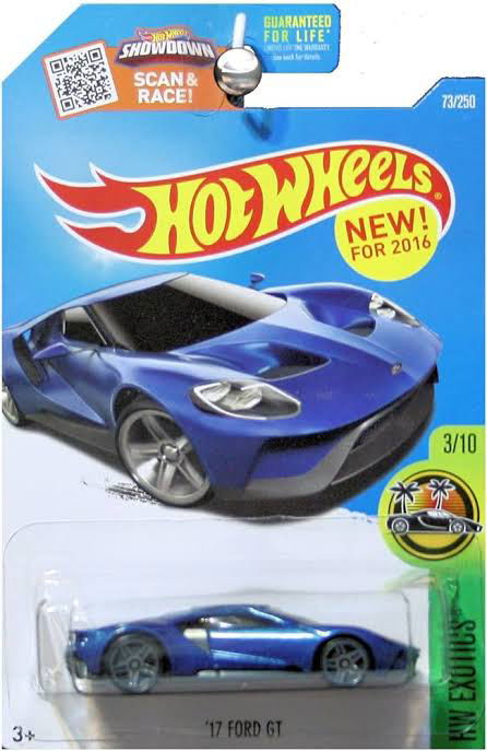 Hot wheels-IMPORTED Hotwheels Ford 2016 HW Exotics 17 Ford GT (Blue) - Indian Diecast Hub