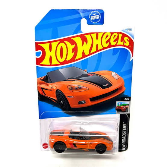 Hot wheels-IMPORTED Hotwheels HW Roadsters Corvette C6 Orange - Indian Diecast Hub