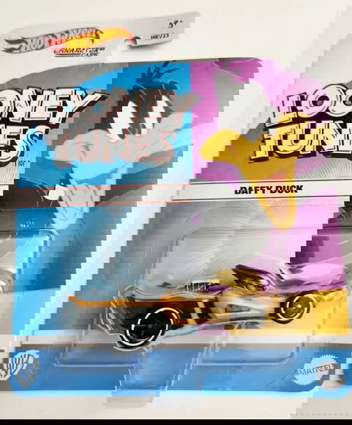 Hot wheels-IMPORTED Hotwheels Looney Tunes Daffy Duck Black 2023 Character Cars - Indian Diecast Hub