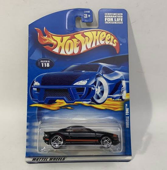 Hot wheels-IMPORTED Hotwheels Muscle Tone Black Collector No. 118 (3134) - Indian Diecast Hub